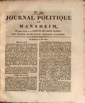 Journal politique de Mannheim (Gazette des Deux-Ponts) Mittwoch 15. Mai 1805