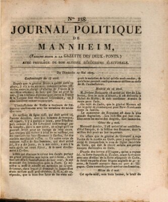 Journal politique de Mannheim (Gazette des Deux-Ponts) Sonntag 19. Mai 1805