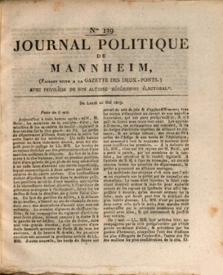 Journal politique de Mannheim (Gazette des Deux-Ponts) Montag 20. Mai 1805