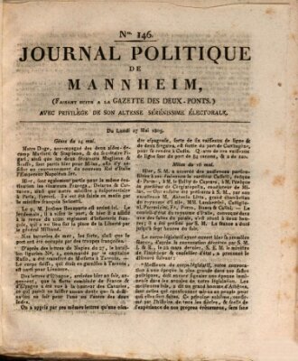 Journal politique de Mannheim (Gazette des Deux-Ponts) Montag 27. Mai 1805