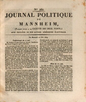 Journal politique de Mannheim (Gazette des Deux-Ponts) Mittwoch 12. Juni 1805