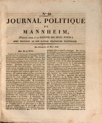 Journal politique de Mannheim (Gazette des Deux-Ponts) Sonntag 23. März 1806