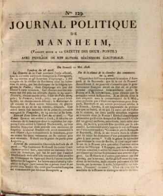 Journal politique de Mannheim (Gazette des Deux-Ponts) Samstag 10. Mai 1806