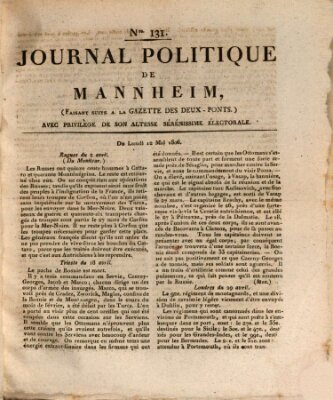 Journal politique de Mannheim (Gazette des Deux-Ponts) Montag 12. Mai 1806