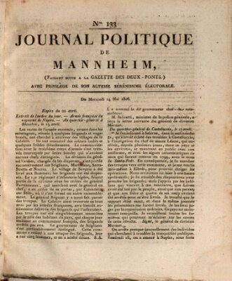 Journal politique de Mannheim (Gazette des Deux-Ponts) Mittwoch 14. Mai 1806