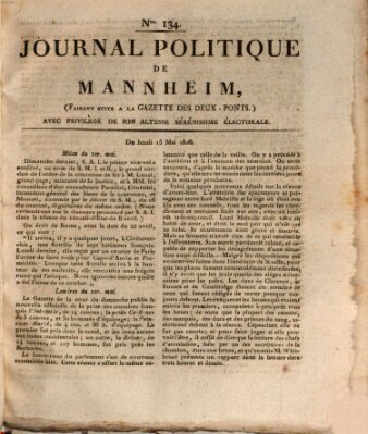 Journal politique de Mannheim (Gazette des Deux-Ponts) Donnerstag 15. Mai 1806