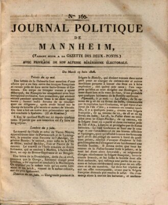 Journal politique de Mannheim (Gazette des Deux-Ponts) Dienstag 17. Juni 1806