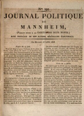 Journal politique de Mannheim (Gazette des Deux-Ponts) Mittwoch 16. Juli 1806