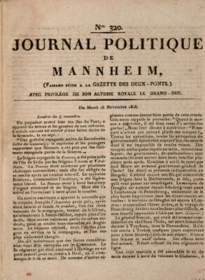 Journal politique de Mannheim (Gazette des Deux-Ponts) Dienstag 18. November 1806