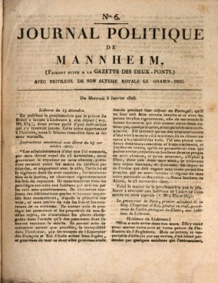 Journal politique de Mannheim (Gazette des Deux-Ponts) Mittwoch 6. Januar 1808