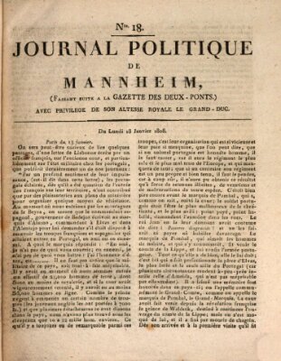 Journal politique de Mannheim (Gazette des Deux-Ponts) Montag 18. Januar 1808