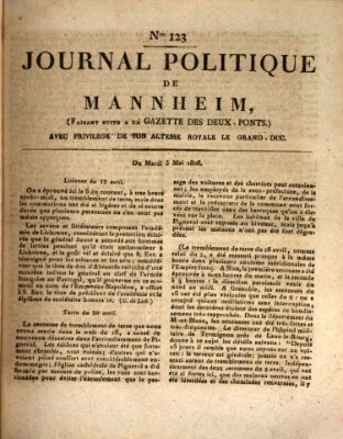 Journal politique de Mannheim (Gazette des Deux-Ponts) Dienstag 3. Mai 1808