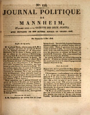 Journal politique de Mannheim (Gazette des Deux-Ponts) Sonntag 8. Mai 1808