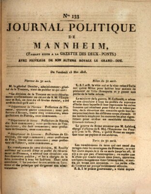 Journal politique de Mannheim (Gazette des Deux-Ponts) Freitag 13. Mai 1808