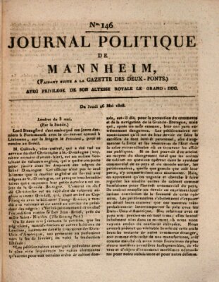 Journal politique de Mannheim (Gazette des Deux-Ponts) Donnerstag 26. Mai 1808