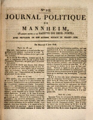 Journal politique de Mannheim (Gazette des Deux-Ponts) Mittwoch 8. Juni 1808