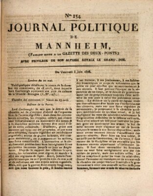 Journal politique de Mannheim (Gazette des Deux-Ponts) Freitag 3. Juni 1808