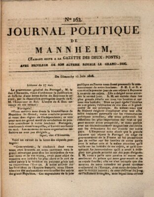 Journal politique de Mannheim (Gazette des Deux-Ponts) Sonntag 12. Juni 1808