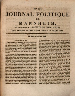 Journal politique de Mannheim (Gazette des Deux-Ponts) Mittwoch 15. Juni 1808