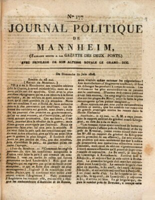 Journal politique de Mannheim (Gazette des Deux-Ponts) Montag 27. Juni 1808