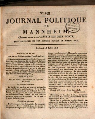 Journal politique de Mannheim (Gazette des Deux-Ponts) Montag 18. Juli 1808