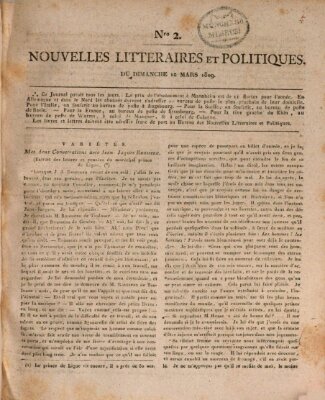 Nouvelles littéraires et politiques (Gazette des Deux-Ponts) Sonntag 12. März 1809