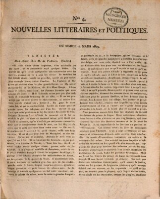 Nouvelles littéraires et politiques (Gazette des Deux-Ponts) Dienstag 14. März 1809