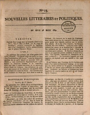 Nouvelles littéraires et politiques (Gazette des Deux-Ponts) Donnerstag 23. März 1809