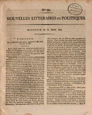 Nouvelles littéraires et politiques (Gazette des Deux-Ponts) Donnerstag 30. März 1809