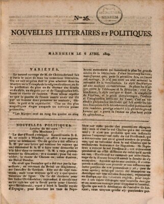 Nouvelles littéraires et politiques (Gazette des Deux-Ponts) Donnerstag 6. April 1809