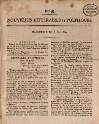 Nouvelles littéraires et politiques (Gazette des Deux-Ponts) Montag 8. Mai 1809