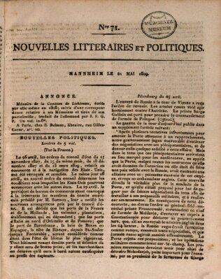 Nouvelles littéraires et politiques (Gazette des Deux-Ponts) Sonntag 21. Mai 1809