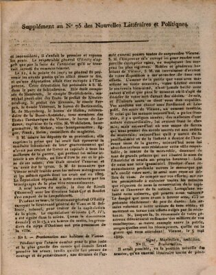 Nouvelles littéraires et politiques (Gazette des Deux-Ponts) Freitag 26. Mai 1809