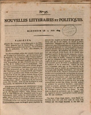 Nouvelles littéraires et politiques (Gazette des Deux-Ponts) Samstag 17. Juni 1809