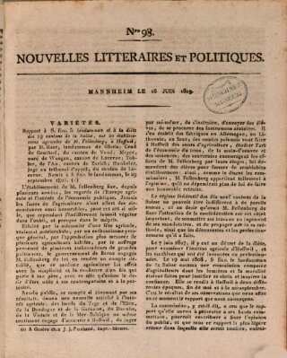 Nouvelles littéraires et politiques (Gazette des Deux-Ponts) Sonntag 18. Juni 1809