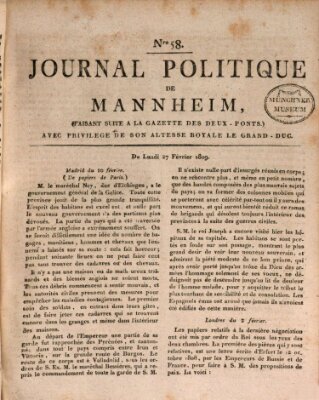 Journal politique de Mannheim (Gazette des Deux-Ponts) Montag 27. Februar 1809