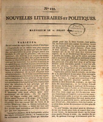 Nouvelles littéraires et politiques (Gazette des Deux-Ponts) Dienstag 11. Juli 1809