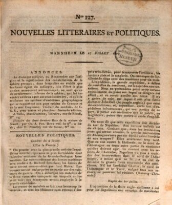 Nouvelles littéraires et politiques (Gazette des Deux-Ponts) Montag 17. Juli 1809