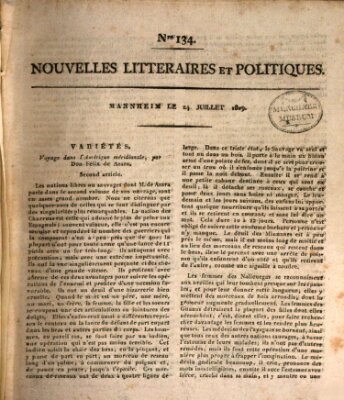 Nouvelles littéraires et politiques (Gazette des Deux-Ponts) Montag 24. Juli 1809