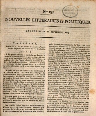 Nouvelles littéraires et politiques (Gazette des Deux-Ponts) Mittwoch 13. September 1809