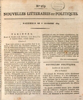 Nouvelles littéraires et politiques (Gazette des Deux-Ponts) Mittwoch 6. Dezember 1809