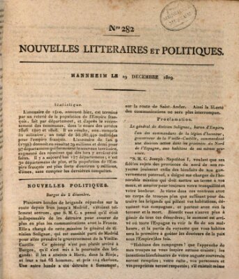 Nouvelles littéraires et politiques (Gazette des Deux-Ponts) Dienstag 19. Dezember 1809