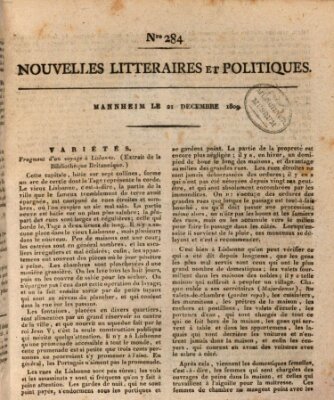 Nouvelles littéraires et politiques (Gazette des Deux-Ponts) Donnerstag 21. Dezember 1809