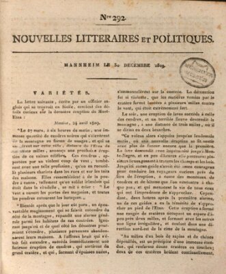 Nouvelles littéraires et politiques (Gazette des Deux-Ponts) Samstag 30. Dezember 1809