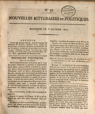 Nouvelles littéraires et politiques (Gazette des Deux-Ponts) Dienstag 6. Februar 1810