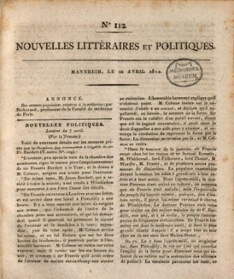 Nouvelles littéraires et politiques (Gazette des Deux-Ponts) Sonntag 22. April 1810