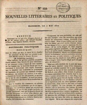 Nouvelles littéraires et politiques (Gazette des Deux-Ponts) Mittwoch 2. Mai 1810