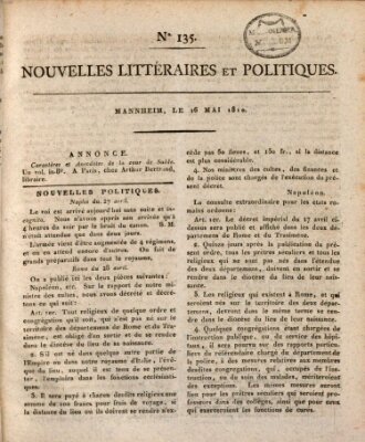 Nouvelles littéraires et politiques (Gazette des Deux-Ponts) Mittwoch 16. Mai 1810