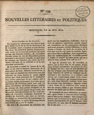 Nouvelles littéraires et politiques (Gazette des Deux-Ponts) Sonntag 20. Mai 1810