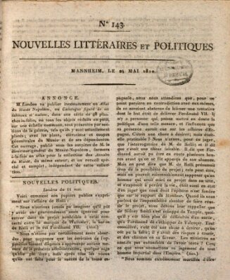 Nouvelles littéraires et politiques (Gazette des Deux-Ponts) Donnerstag 24. Mai 1810